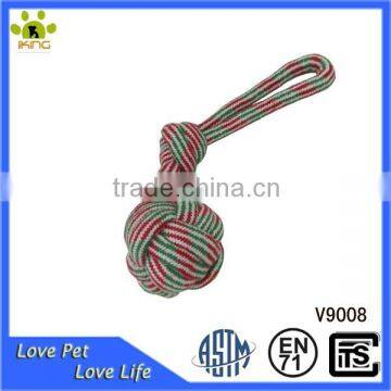 2015 hot sale colorful pet cotton rope ball toy