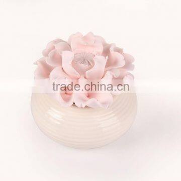 Natural lavender scented plaster flower fragrance diffuser with ceramic bottle