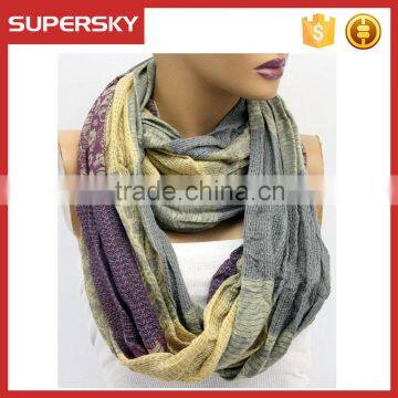 A-51 women linen infinity scarf fashion linen scarves linen cotton scarf