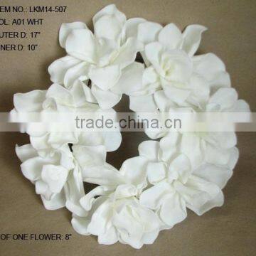 Lastest Artificial EVA Flowers Artificial Magnolia wihte wreath Foam Flower