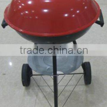 New Portable Red Kettle Trolley BBQ Grill Charcoal Barbecue