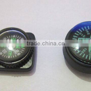 outdoor black plastic compass for paracord survival bracelet