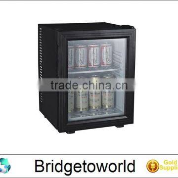 Single Door Electronic Refrigerated Display Cabinets Muted Green Hotel Room Mini Fridge Household Glass Door