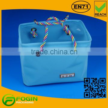 colored pvc hot selling plastic handle bag