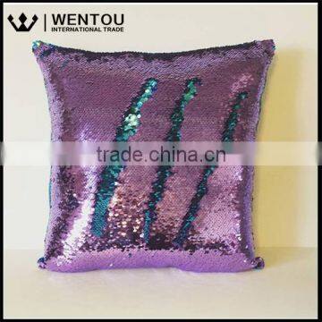 Wholesale Home Fashion Double Colors Sequin Decorative Sequin Pillow Cover