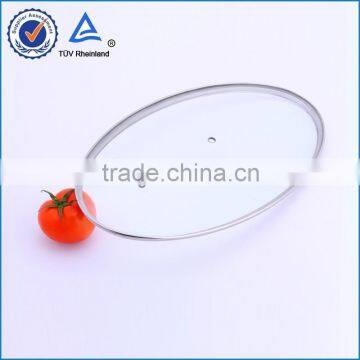 New Design Ellipse Glass Dome Cover With Two Holes