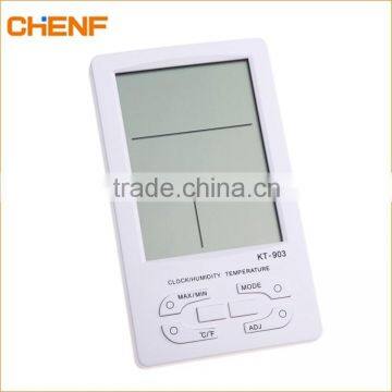 -10C~50 C KT903 Large LCD screen Digital temperature and humidity Alarm clock and calendar for indoor