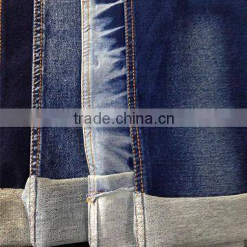 cotton polyester spandex knit indigo denim