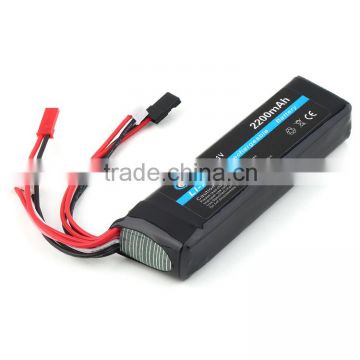 11.1v 2200mah 20C Rechargeable Lipoly Battery with 3 Connector for RC Toy Quadcopter Airplane Drone