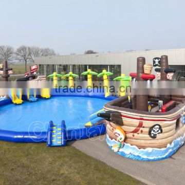 pirate ship water park adult/kids giant inflatable water park playground