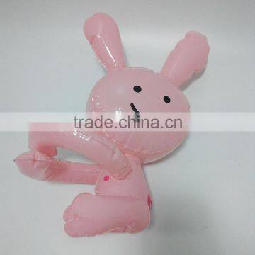 pink inflatable rabbit animal toy,cute inflatable hugging rabbit