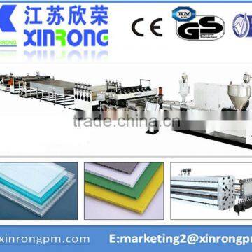 Pe pc pp hollow profile extruding making machine