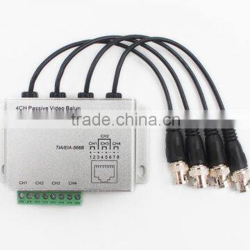 Silver 4Channel AHD Passive Vedio Balun Support 350-600m YJS-8104HD