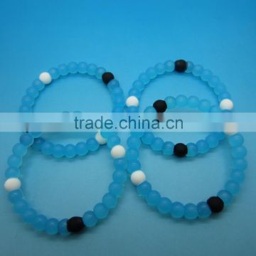 Wholesale New Fashion Balance Ball shape Bead Silicone Wristband