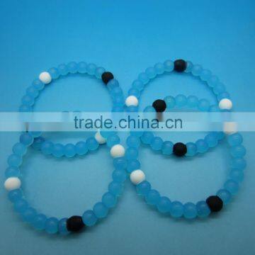 Wholesale New Fashion Balance Ball Shape Bead Silicone Wristband