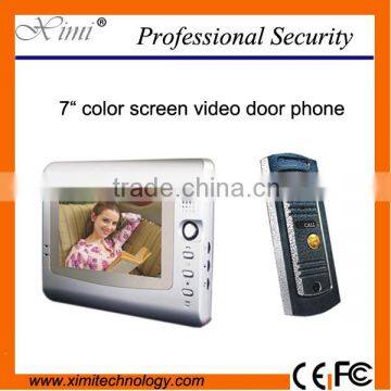 7 inch color video door phone good quality apartment video door phone intercom system door access control system