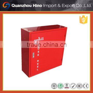 Fire hose reel cabinet with fire hose cabinet lock