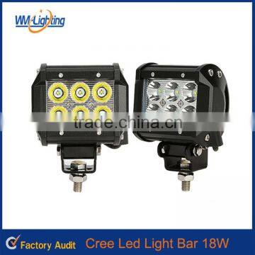 4 Inch 18W Crees LED Light Bar with Flood Spot Beam for 4WD 4x4 Offroad Jeep Truck Car Mining Boat LED Work Light