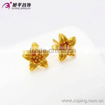 Simple metal design daily wear earring stud women,flower design stud earrings