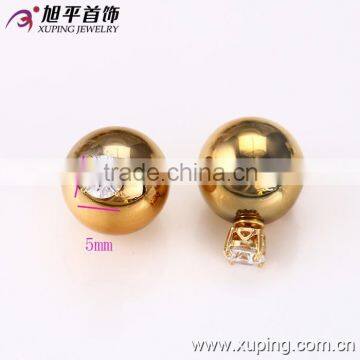 2015 Fashion Xuping Jewelry Gold Plated Jewelry Earrings With Colorful Zircon