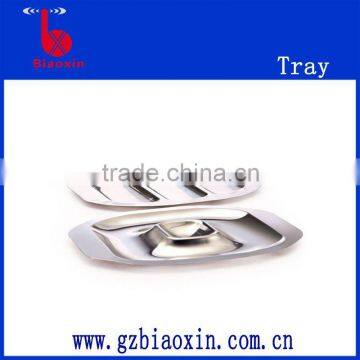 stainless steel food tray, serving food plates in rubber coating