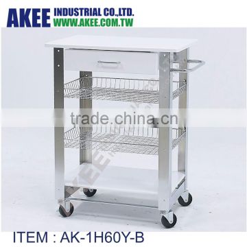 Kitchen storage serving cart outdoor kitchen cart