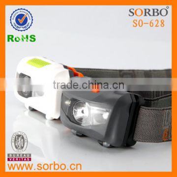 SORBO Wholesale High Power Headlamp for Camping,Emergency Portable ABS LED Headlight,USB Rechargeable Waterproof Outdoor Light