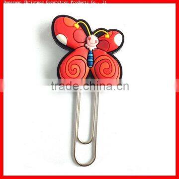 Butterfly shaped soft pvc paper clip