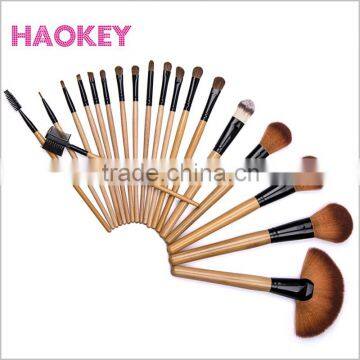 19 Pcs House Hair Natural Wood Ferrule Foundation Makeup Brush photo-2