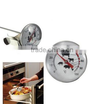 High quality Stainless Steel Pocket Probe Thermometer Gauge For BBQ Meat Food Kitchen Cooking Instant Read Meat Gauge