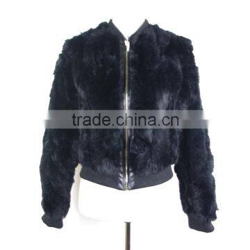 street fashion fur jacket black rabbit fur jacket ,KZ14091                        
                                                Quality Choice