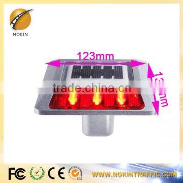 Aluminum solar road studs led road safety flashing light