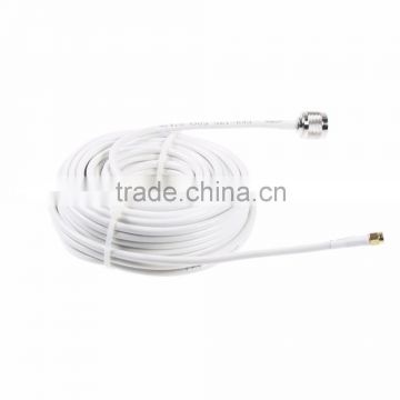 20 Meters 50-5D White Color Signal Cable for Mobile Signal Booster