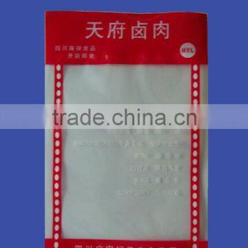 Food plastic packaging bag for pork