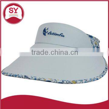 Adult size big visor custom embroidery sun visor cap