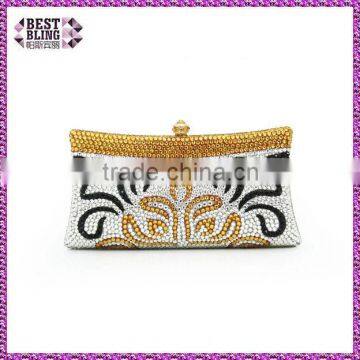 New pattern fashion clutch handbags online shopping China full crystal bag