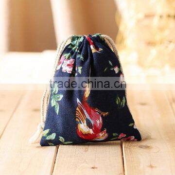 Custom muslin bag drawstring