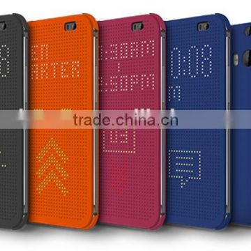 Alibaba express dot view flip smart case cover for HTC M8