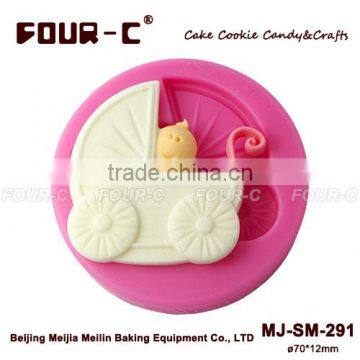 3D Decor Mold Baby carriage Silicone Moulds