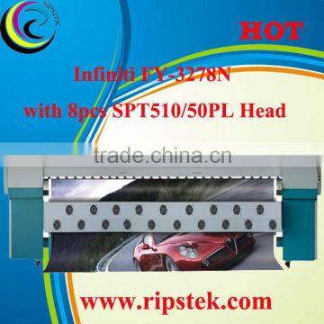 Guangzhou SPT510/50PL Print Head 3.2meter Infiniti/Challenger FY-3278N Flex Banner Solvent Printing Machine photo-5