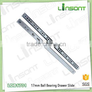 Popular 17mm mini ball bearing kitchen fittings drawer slide