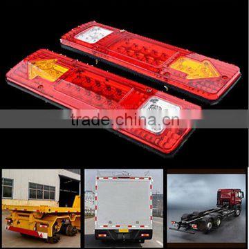 2016 High Quality One Pair 19LED Durable Turn Signal Tail Universal LED Square Truck Tail Light Lamp