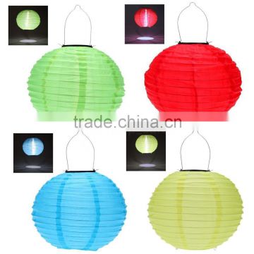 2015 New Solar Powered LED Light Chinese Hanging Lantern Light