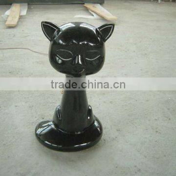 Absolute Black Cat Animal Statue Sculpture