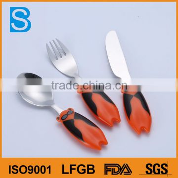 Stainless steel children spoon knife forks sets