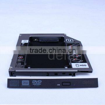 12.7mm Universal CD DVD-ROM Bay SATA to SATA 2nd HDD HD Harddisk Case Caddy