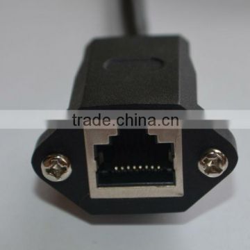 verschraubbar RJ45 Cat5 Ethernet LAN Network Buchse Stecker Verlangerung Kabel