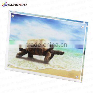 Sunmeta Christmas gift 390*290*10mm blank DIY sublimation glass frame(BL-13)