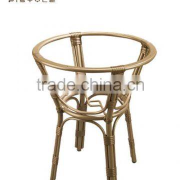 Cast Aluminum Round Tube Woven Rattan Table Base MB2310