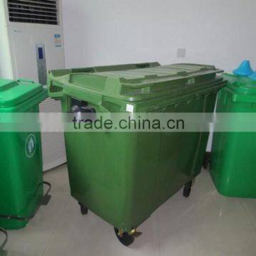 1100 liter plastic outdoor mobile dustbin